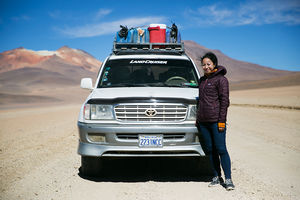 Crossing Salar De Uynui by Jeep