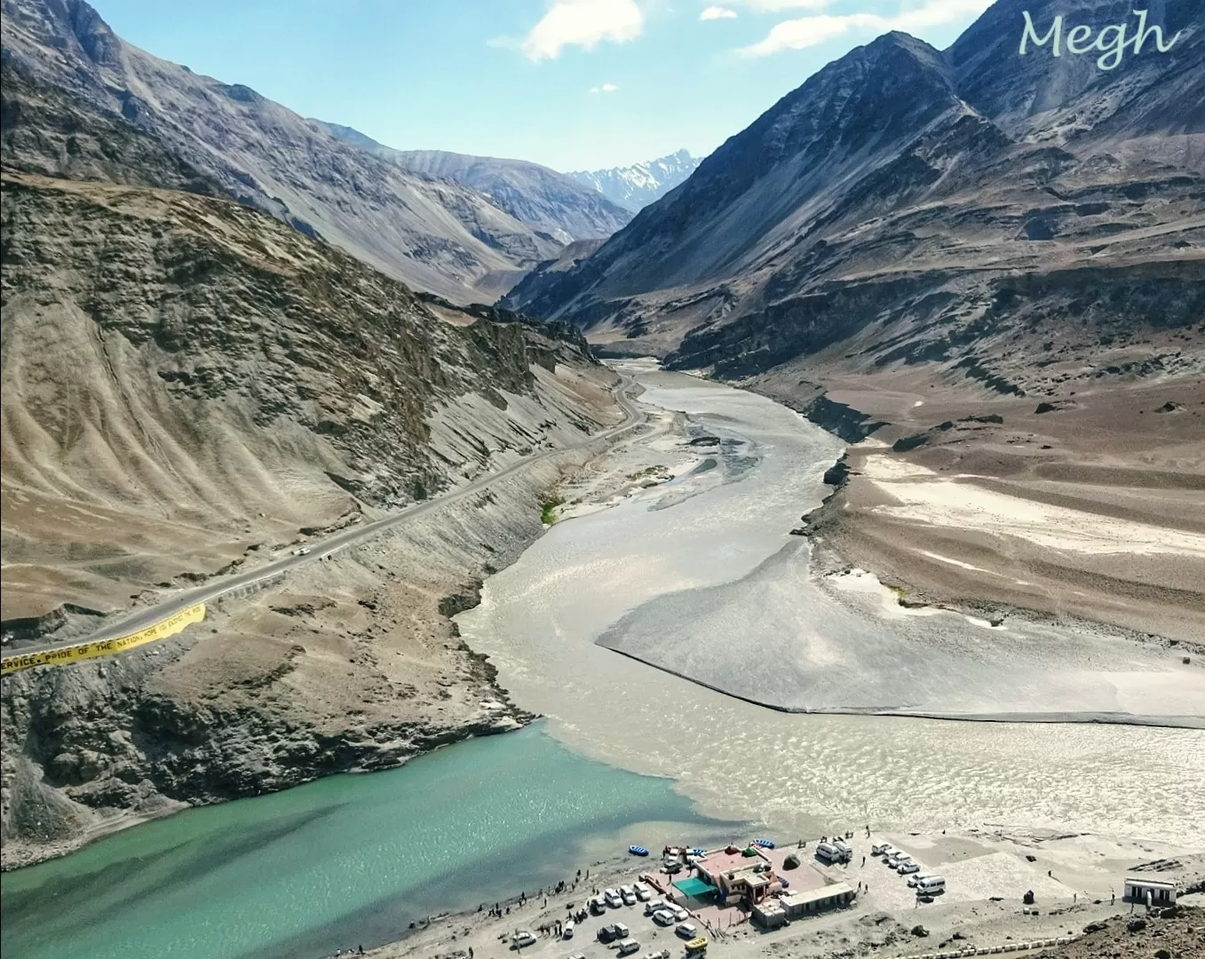 Photo of Confluence of Indus(right)and Zanskar(left) By Meghali Ghosh