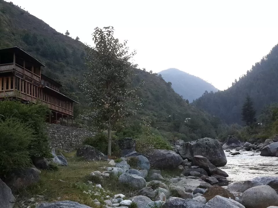 Photo of Blue House By The River, Teerthan Valley, Himachal Pradesh, India By Rajiv Tewari