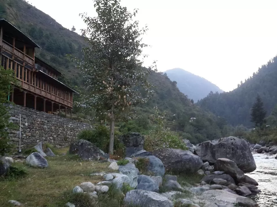 Photo of Blue House By The River, Teerthan Valley, Himachal Pradesh, India By Rajiv Tewari