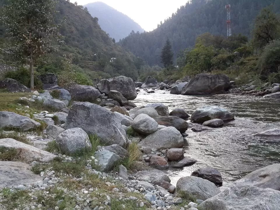 Photo of Blue House By The River, Teerthan Valley, Himachal Pradesh, India By Rajiv Tewari