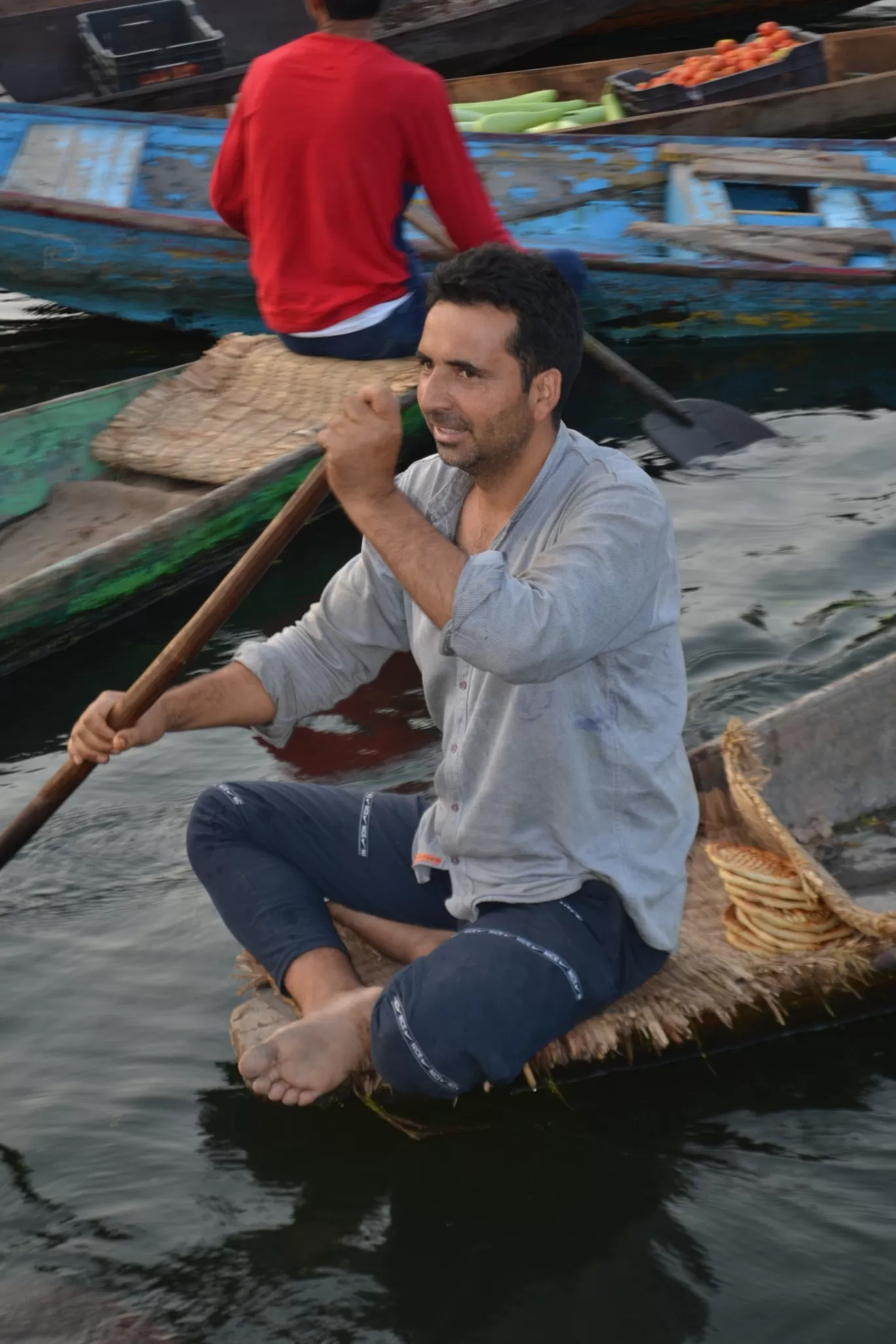 Photo of Floating Vegetables Market Dal Lake By Aqif Hussain