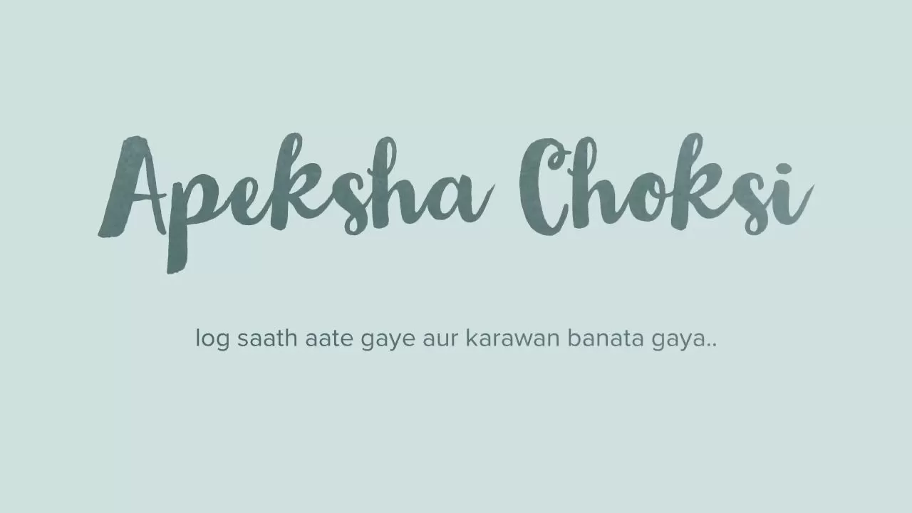 Cover Image of Apeksha Choksi