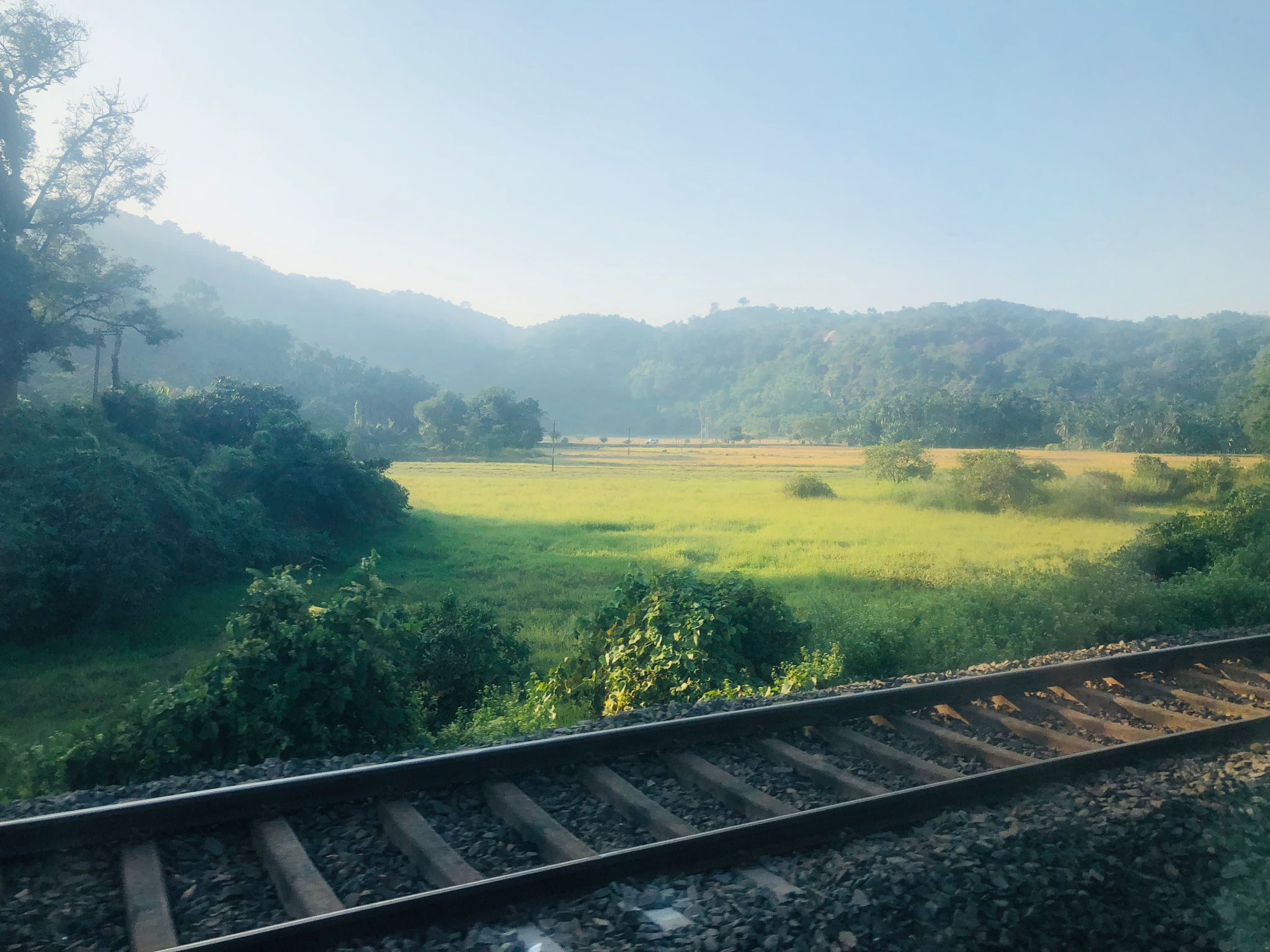 Photo of Paddy fields and railway track, Guwahati By Srikanth's Traveldiaries (Https://explorebyroad.blog)