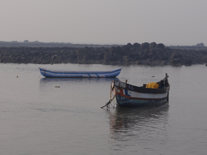Two ruined guards of Mumbai Harbour
