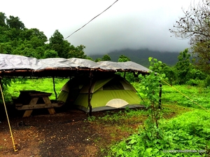Monsoon Camping – at Mahuli with Big Red Tent