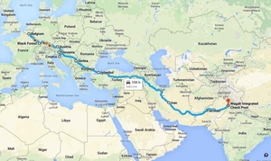 The man on his motorbike from Belgium to India