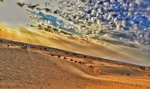 Witnessing the sunset at SAM SAND DUNES