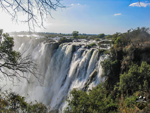 Flying Micro flight over Victoria Falls.
