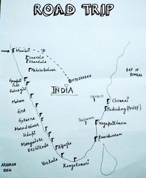Its All about Beaches,Solo Ride through 5 States of India, 3000km