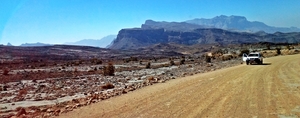 Enjoying Cool Breeze on Top of Grand Canyon of Arabia in Oman
