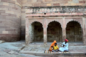 Thar desert on a motorcycle