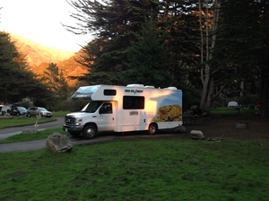 RV camping in California