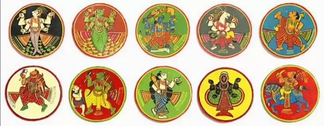 トランプ Dashavatara Ganjifa Ganjifa - Tripoto