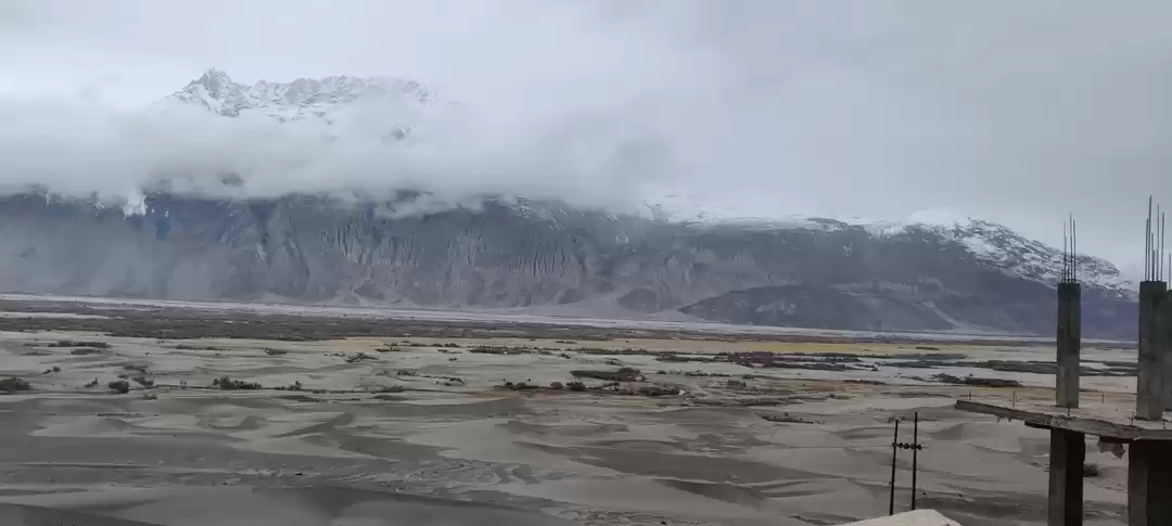 Photo of White sand dunes and