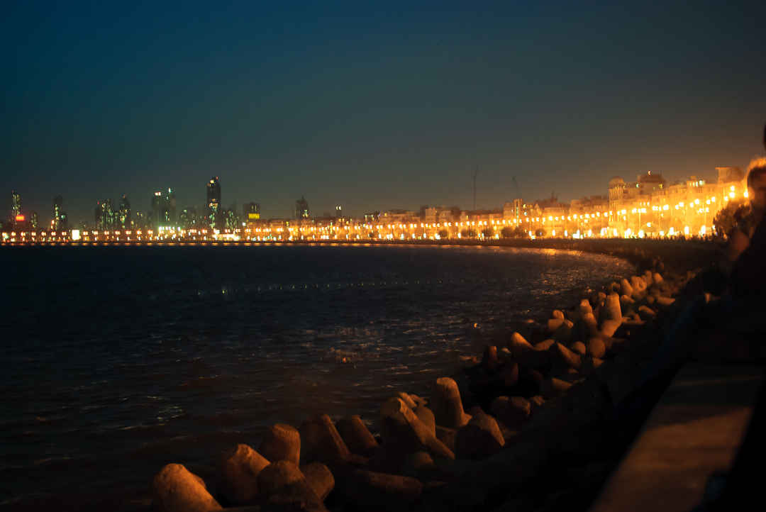 Mumbai Nightlife at Marine Drive