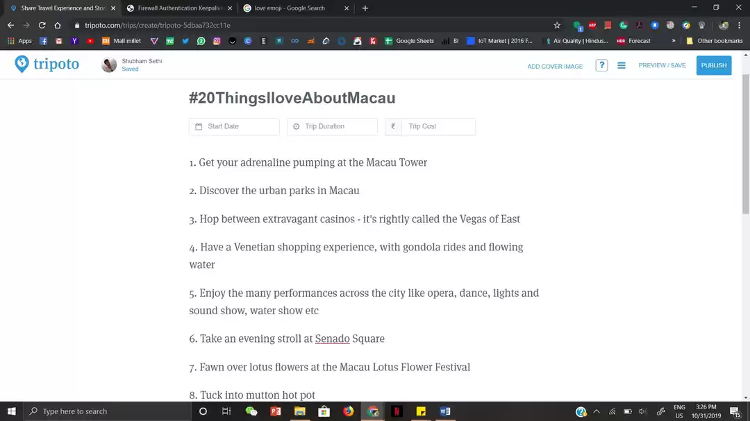 Photo of 20Things I love Abou