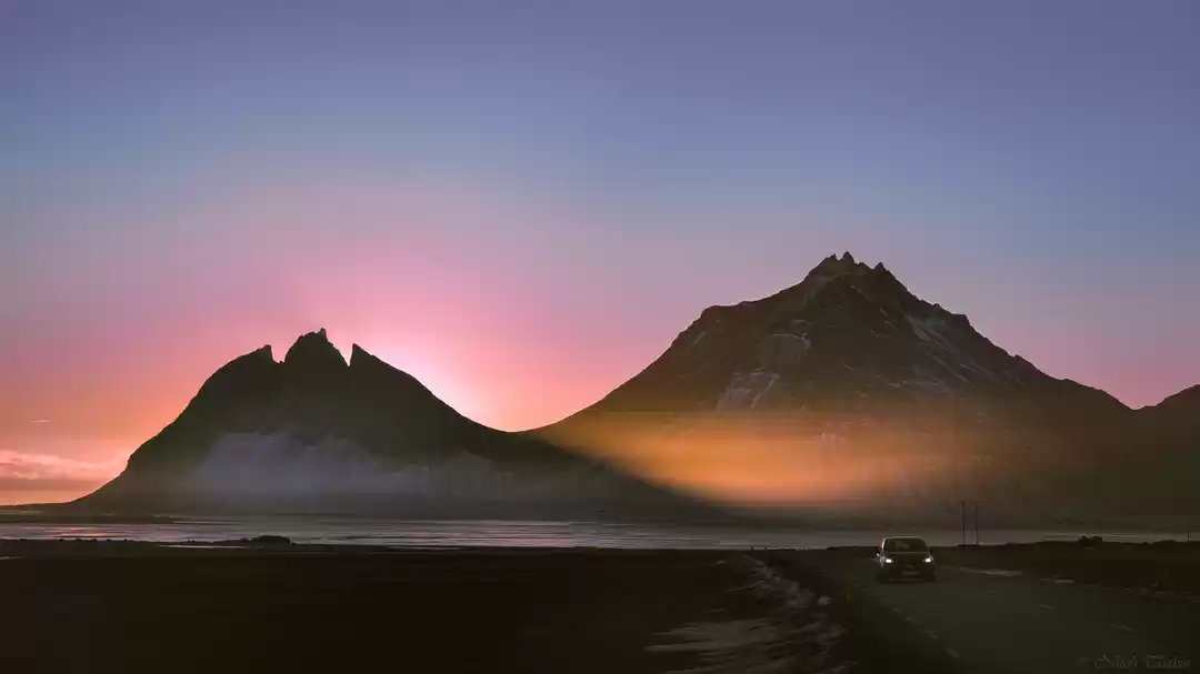 Photo of Winter sun through t