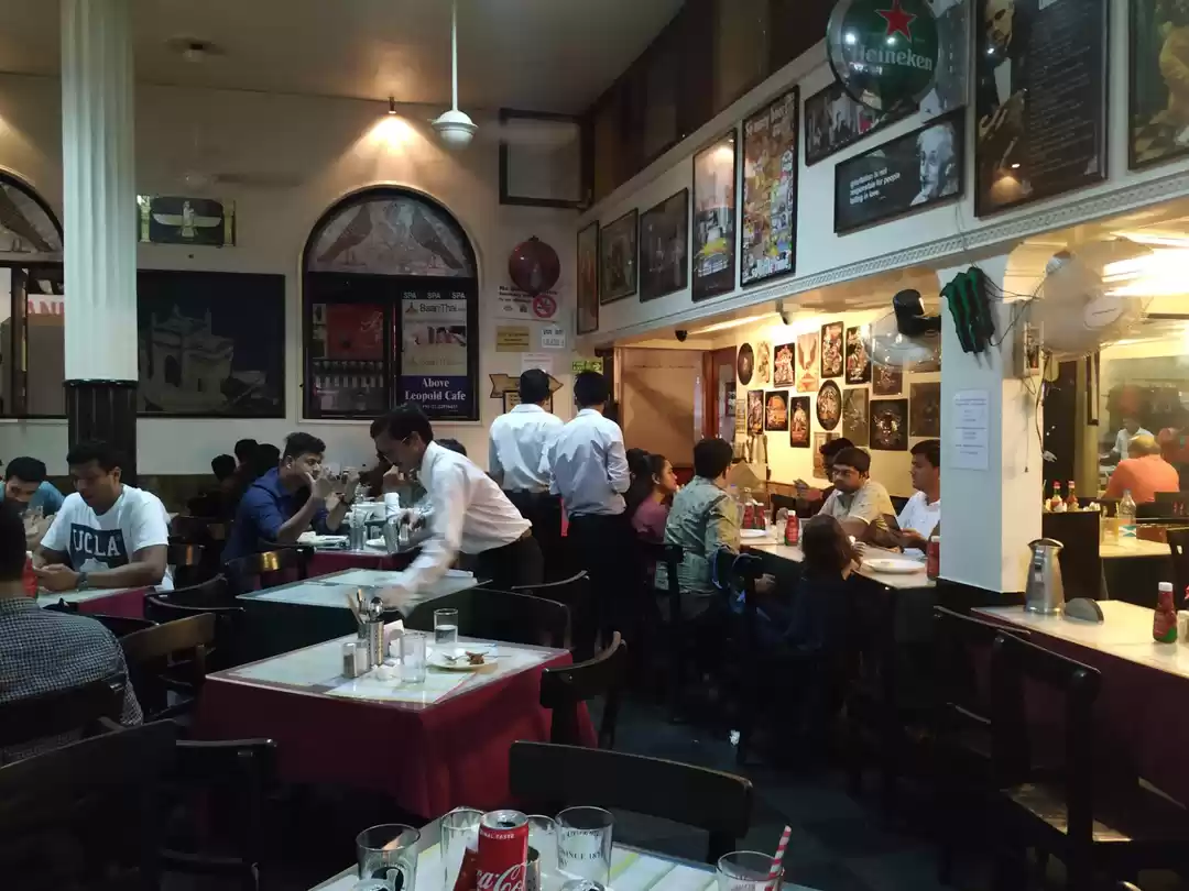Leopold Cafe  Shantaram hangout, in 80s. colaba causeway