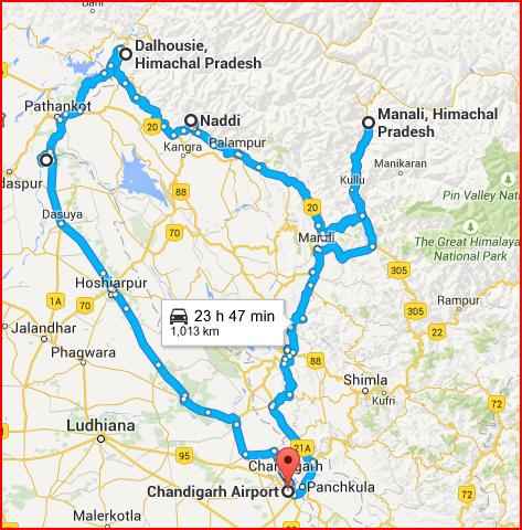 Road Map Of Himachal Pradesh The Himachal Road Trip - Tripoto