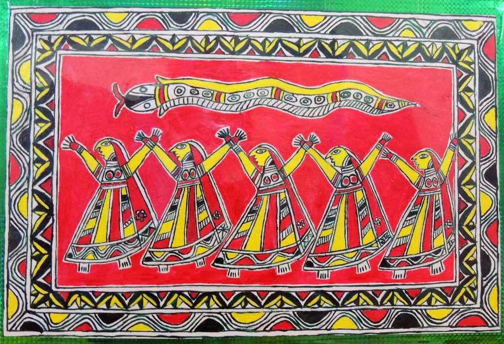 African women painting | Tribal women carrying a fruit basket | Tribal Art  | PriyaV Art - YouTube