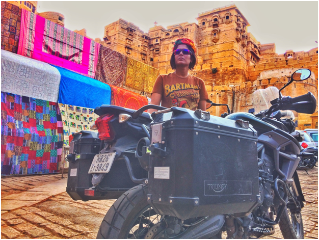 Photo of Woman Biker Rides A