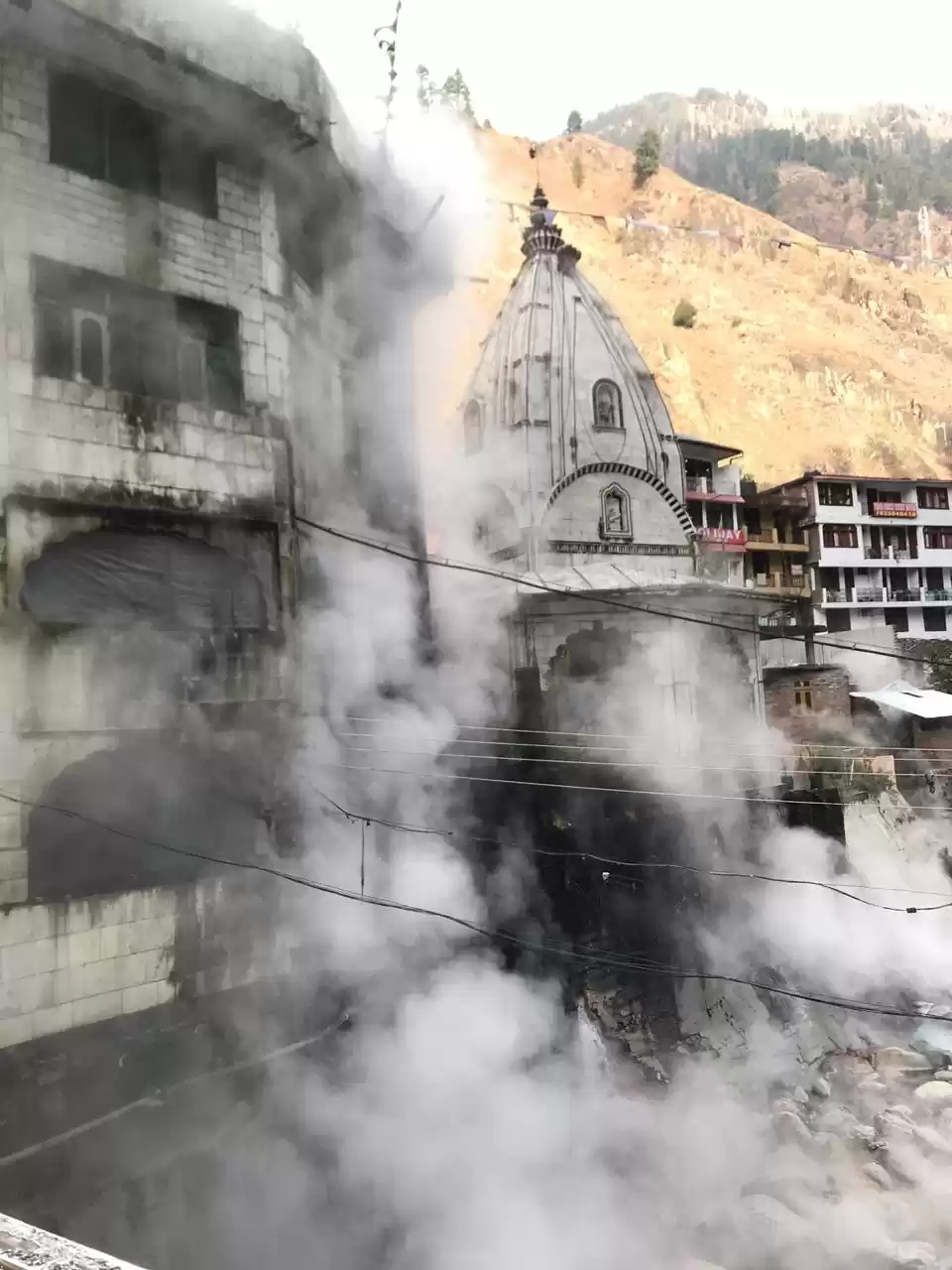 Photo of Hot water spring#man