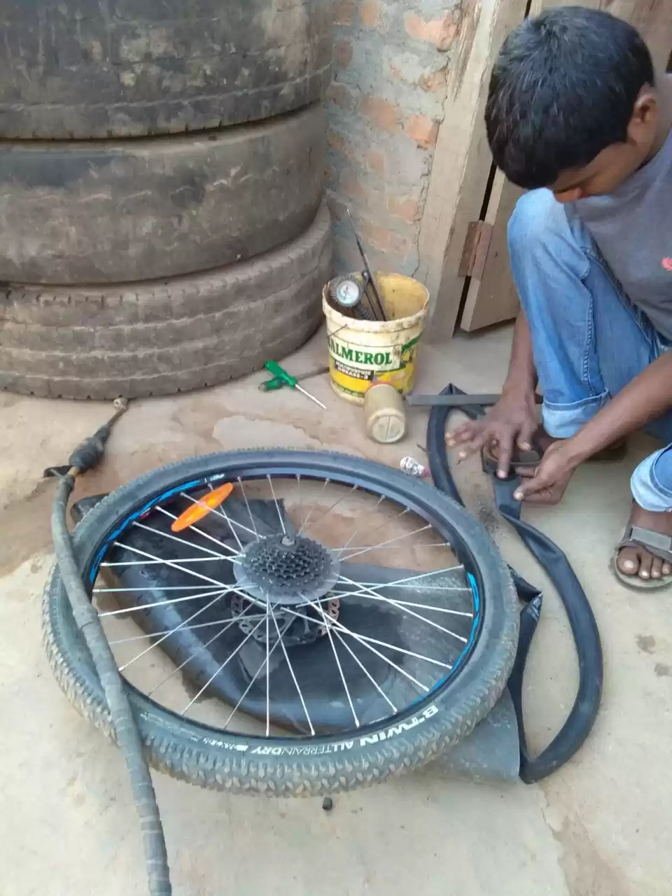Cycle hotsell panchar shop