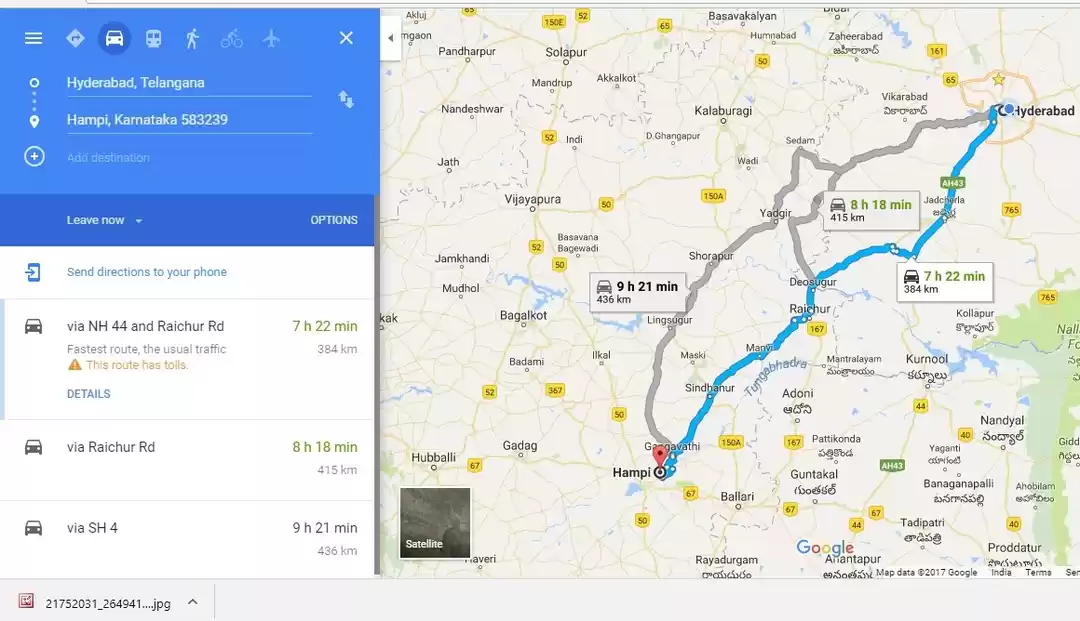 Photo of Hyderabad to Hampi:V