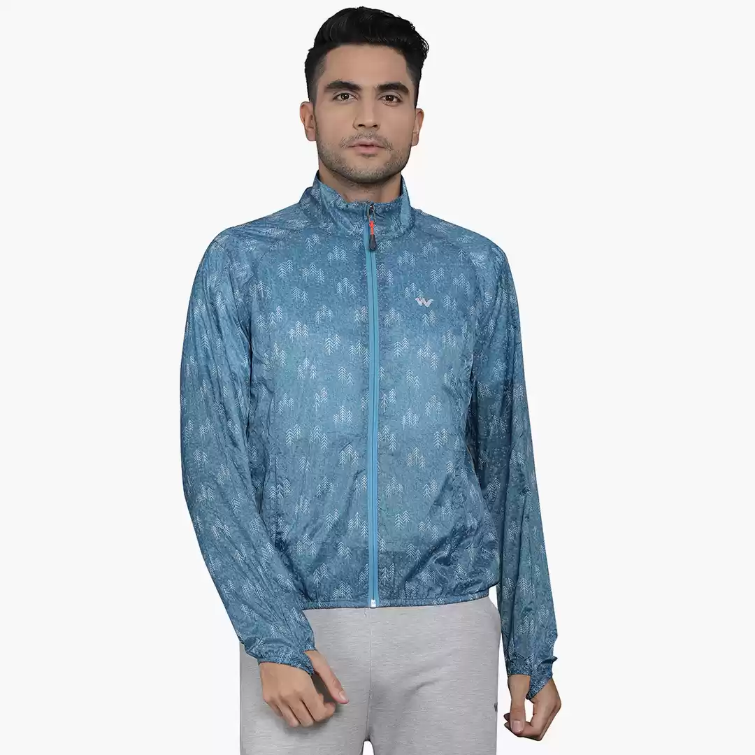 Buy Wildcraft Men Polyester Solid Plain Jacket-Blue online