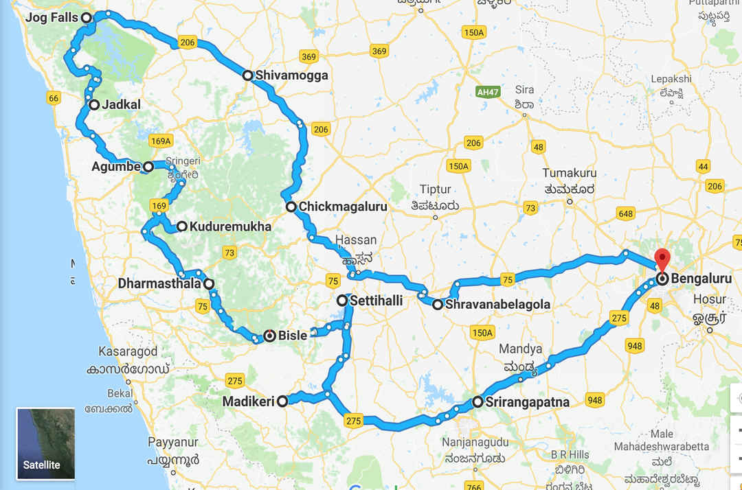 karnataka road trip plan