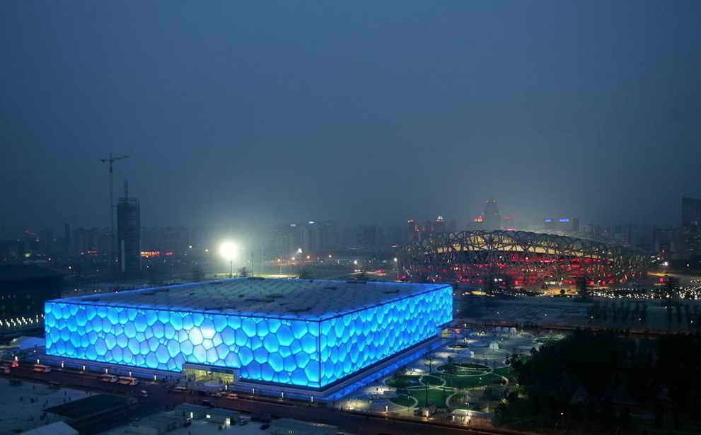 Водный центр. Beijing 2021. Beijing Olympic Village. Олимпийская деревня в Пекине квартиры. Пекин фото 2021.