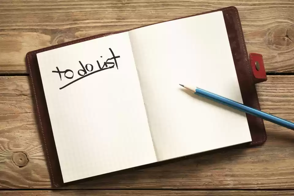 Photo of To do list before yo