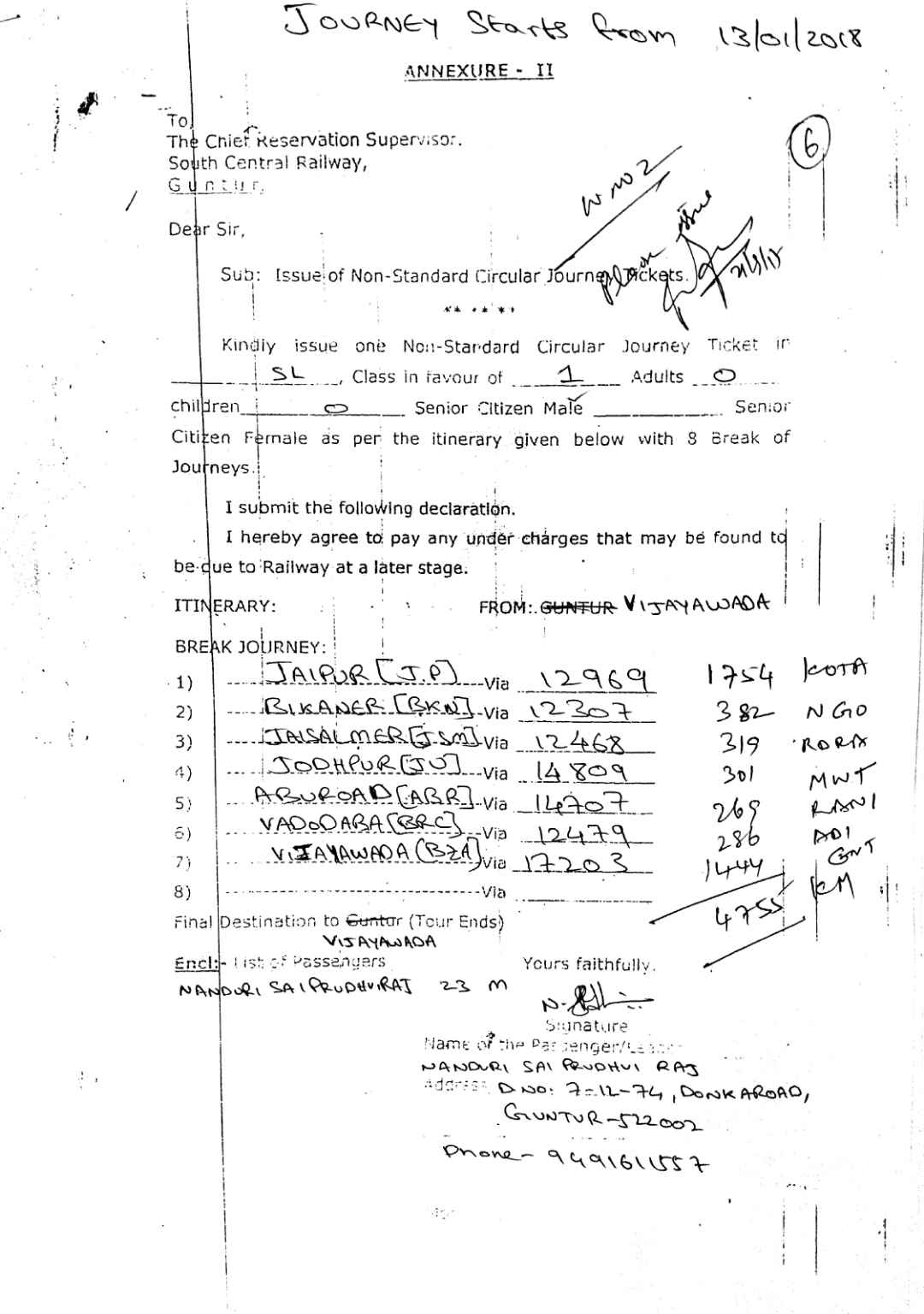 Circular Journey Ticket: About Indian Railways Journey Tour