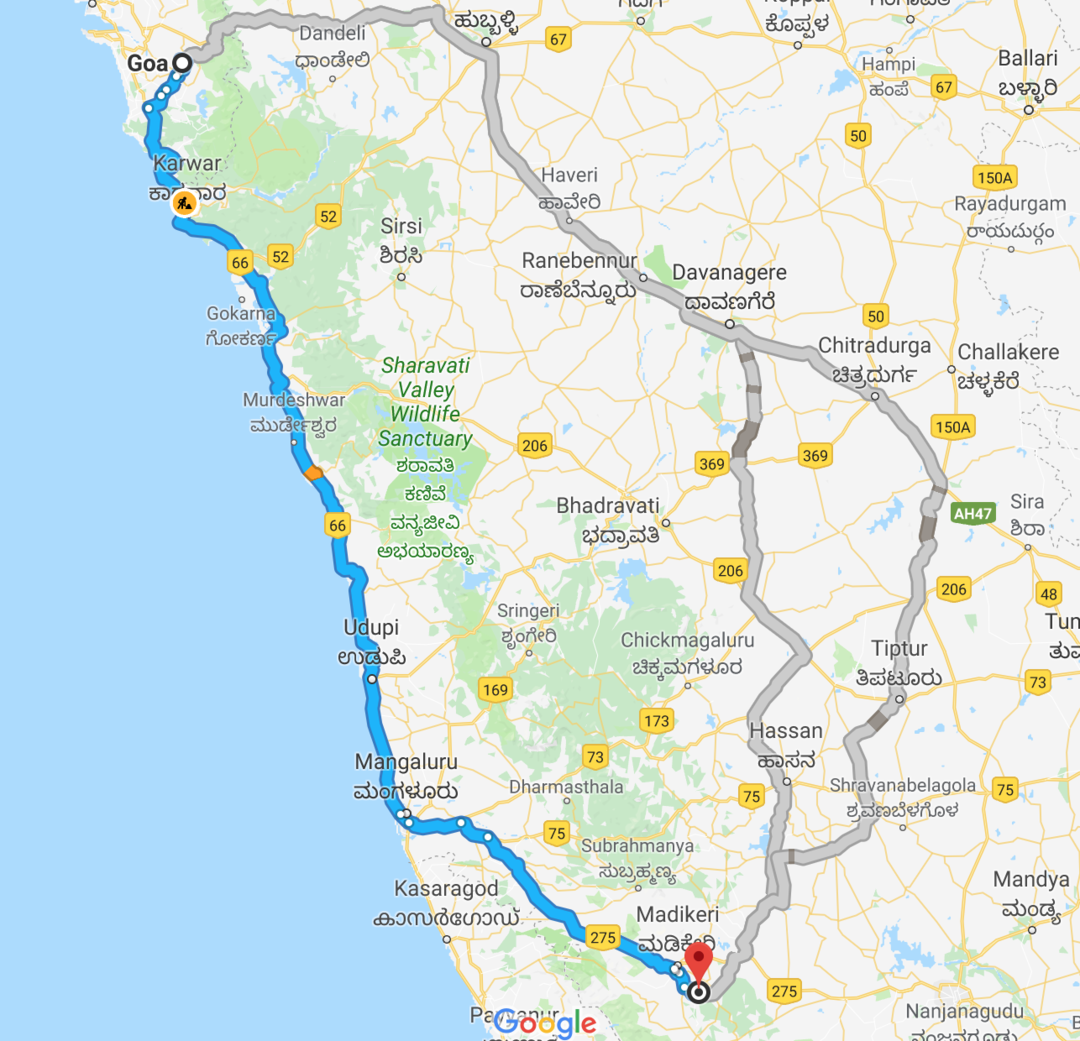 South India Road Map 8 Amazing Road Trips To Help You Explore The Best Of Every South Indian  State - Tripoto