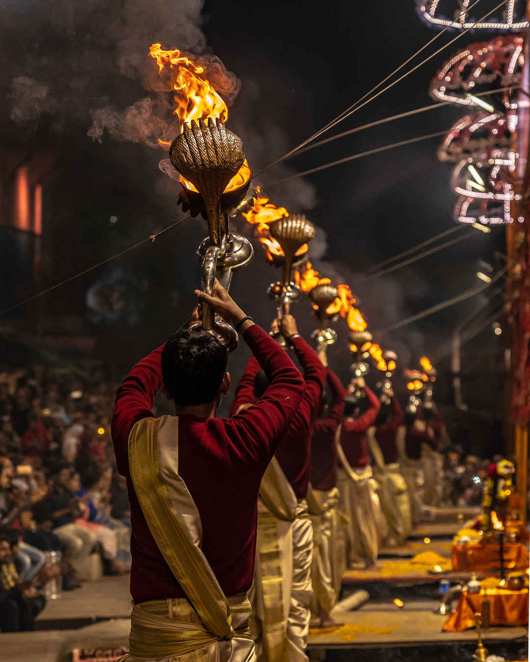 Varanasi Ganga aarti performed by Hindu priest by indiastockphotos on  DeviantArt