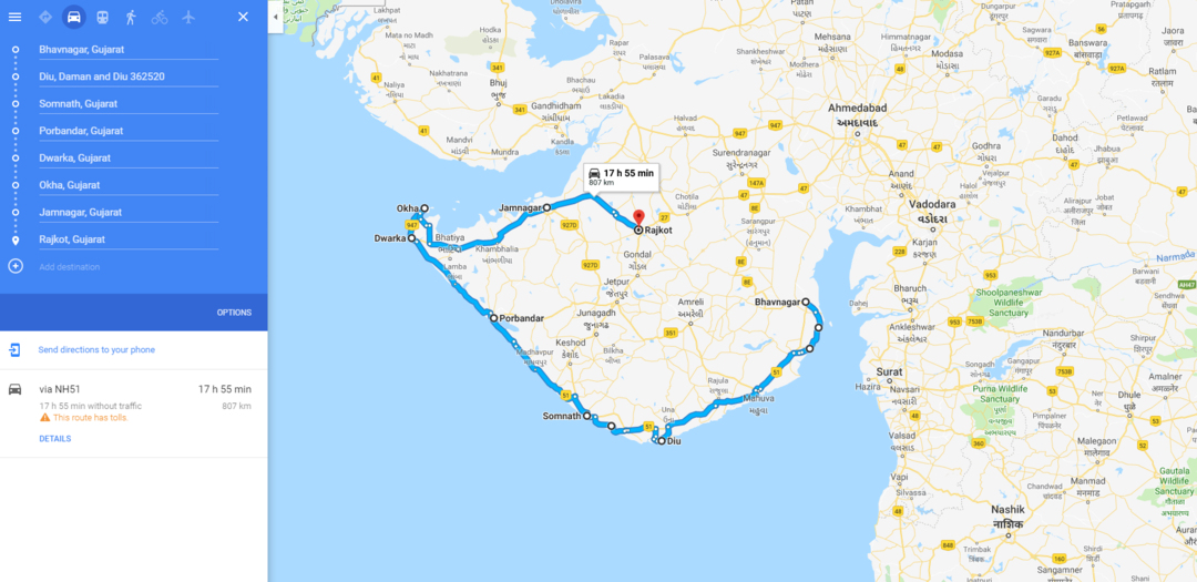 Coastal Highway Gujarat Map Roadbike Trip To Coastal Gujarat - Tripoto