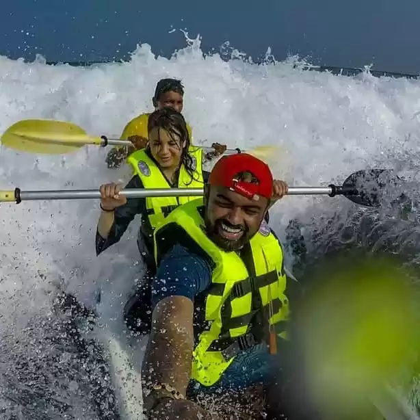 Photo of Surfing on A Kayak -