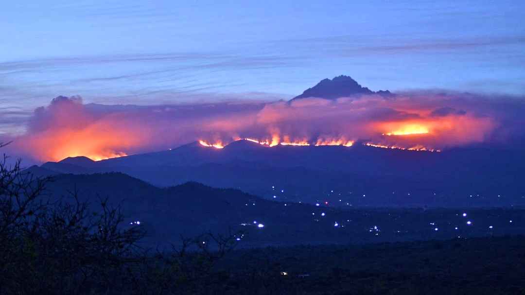 Deadly Fire Ravages Africa’s Highest Mountain Peak, Mount Kilimanjaro