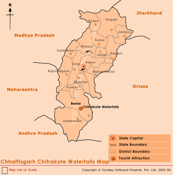 chitrakoot tourism map